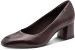 Pumps TAMARIS, Damen, Gr. 37, dunkelbraun, Leder, clean, gepflegt, leicht gl&auml;nzend,