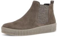 Chelseaboots GABOR, Damen, Gr. 36, braun, Elastischer Einsatz, Veloursleder,