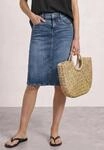 Jeansrock STREET ONE, Damen, Gr. 32, blau (medium blau random washed), Jeans, 82%