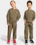 Trainingsanzug ADIDAS ORIGINALS "SET AUS UND", M&auml;dchen, Gr. 122, braun (olive