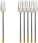 Tafelgabel VILLEROY & BOCH "Kuchengabeln Ella 15,9 cm 6er Set edelstahl", silber