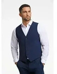 Anzugweste LINDBERGH "Anzugweste Modern Fit", Herren, Gr. 50, blau (dk blau mel),