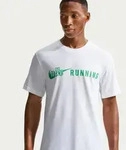 Laufshirt NIKE "Nike Men's Dri-FIT T-Shirt", Herren, Gr. S, wei&szlig;, gr&uuml;n spark,