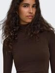 ONLY Rollkragenshirt "ONLGLAMOUR L/S ROLL-NECK TOP JRS NOOS" Materialmix, slim...