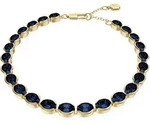 Tennisarmband FOSSIL "Ellis", blau (gelbgoldfarben, blau, blau), Armb&auml;nder,...