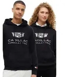 Hoodie TOMMY HILFIGER "TH x Cadillac Formula 1 Team SHIELD", Damen, Gr. S, schwarz,