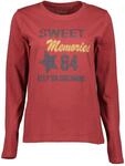 Langarmshirt BLUE SEVEN "Langarmshirt", Damen, Gr. 36, rot (3441, dunkelrot), 100%