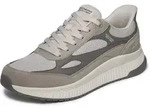 Sneaker SKECHERS "BOBS SQUAD 4", Herren, Gr. 43, grau (taupe, multi), Leder,...
