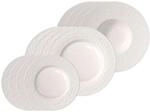 Villeroy & Boch Geschirr-Set "Teller-Set Manufacture Ice 12er Set wei&szlig;"