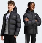 Outdoorjacke ADIDAS SPORTSWEAR "KUNSTDAUNEN", Jungen, Gr. 176, schwarz (schwarz,
