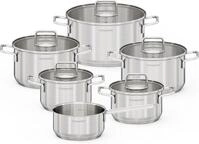 Hanseatic Topf-Set "BASIC" Set, Stielkasserolle 16 cm, Kochtopf 2x16/2x20/1x24...