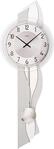Pendelwanduhr AMS "W7476", silber (silberfarben), Wanduhren, B/H/L: 23cm x 8cm x