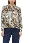 Hemdbluse S.OLIVER, Damen, Gr. 40, braun (almond aop), Jersey, Obermaterial: 95%