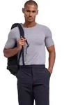 T-Shirt FALKE "Backpack-Ready Wool-Tech Light", Herren, Gr. S, grau (grau,...