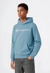 Kapuzensweatshirt CHAMPION "SPORTWEAR HOODIE Standard Fit", Jungen, Gr. L, blau