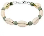 Armkette KUZZOI "Armband Kauri Muschel Beach Surfer Festival 925 Silber" Gr....