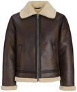 Jack & Jones Outdoorjacke "JORNORREBRO AVIATOR JACKET SN" Lederimitat, mit Teddy