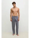Loungehose MARC O'POLO, Herren, Gr. S, N-Gr, blau (blaugrau kariert), Web,