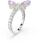 Fingerring SWAROVSKI "Schmuck Geschenk Capsule Ring" Gr. 55, lila (metallfarben,