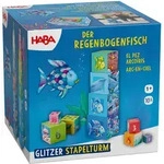 Stapelspielzeug HABA "Stapelturm Glitzer Der Regenbogenfisch", bunt, Stapelspielzeug,