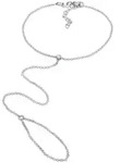 Armkette ELLI "Armband Handchain mit Glas Kristalle Wei&szlig; 925 Sterling Silber"...