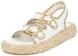 Keilsandalette STEVE MADDEN "STEVE MADDEN Sandalen Leder", Damen, Gr. 40, wei&szlig;,