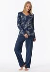 Schlafanzug SCHIESSER "Comfort Essentials", Damen, Gr. 36, blau (801, admiral),