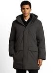 Parka TOM TAILOR DENIM, Herren, Gr. L, grau (coal mine grau), Web, Obermaterial: 100%