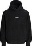 Kapuzensweatshirt JACK & JONES "JJSOHO TEDDY SWEAT HOOD SN", Herren, Gr. L, schwarz,
