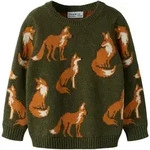 Strickpullover NAME IT "NMMOLA LS KNIT BOX", Jungen, Gr. 92, gr&uuml;n (olive...