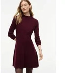 Jerseykleid TOMMY HILFIGER "CODY F&F MOCK-NK LS DRESS", Damen, Gr. L (42/44),...