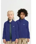 Fleecejacke JACK WOLFSKIN "TAUNUS 100 FZ K", Jungen, Gr. 116, blau (glowink),