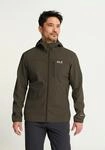 Outdoorjacke JACK WOLFSKIN "WILD WINDS HOODED JKT M", Herren, Gr. S, braun (obsidian
