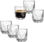 LEONARDO Espressoglas "GOCCE, 90 ml, 6er-Set" 3. Variante, mit Tropfenrelief