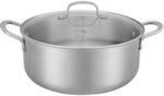 RESTO Kitchenware Kochtopf "CORVUS mit Glasdeckel, TRI-PLY- Aufbau &ndash; 3-lagige