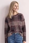 Langarmshirt STREET ONE, Damen, Gr. 34, braun (schwarz coffee), Stoff, 65% Polyamid,