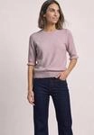 Kurzarmpullover STREET ONE, Damen, Gr. 34, rosa (quiet rose meliert),
