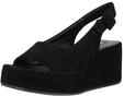 Keilsandalette H&Ouml;GL "H&ouml;gl Sandalen Veloursleder", Damen, Gr. 40, schwarz,