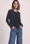 STREET ONE Langarmshirt mit Wasserfallausschnitt