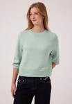 3/4-Arm-Shirt STREET ONE STUDIO, Damen, Gr. 34, grayed mint meliert, Stoff, 42%