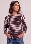 Print-Shirt STREET ONE, Damen, Gr. 34, braun (rustic rouge), Web, 100% Baumwolle,