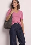 STREET ONE T-Shirt "Style Ada" Sommershirt mit Herzausschnitt