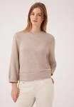 3/4-Arm-Shirt STREET ONE STUDIO, Damen, Gr. 34, biscuit sand meliert, Stoff, 42%