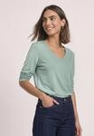 STREET ONE Langarmshirt in Unifarbe