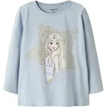 Langarmshirt NAME IT "NMFSOMA FROZEN LS NREG TOP WDI", M&auml;dchen, Gr. 92, blau