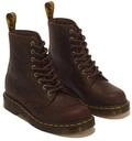 DR. MARTENS Schn&uuml;rboots "1460 Pascal Emboss Floral" Blockabsatz, Schn&uuml;rstiefelette