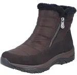 Winterboots RIEKER, Damen, Gr. 37, braun (dunkelbraun), Lederimitat, Textil,