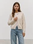 Strickjacke VERO MODA "VMMAYBE JEWEL LS O-NECK CARDIGAN NOOS", Damen, Gr. S, beige