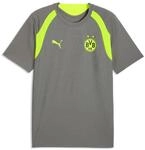 Fu&szlig;balltrikot PUMA "BVB TRAINING JERSEY", Herren, Gr. S, grau (flat medium gray,