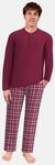 Pyjamahose TOM TAILOR, Herren, Gr. 48, N-Gr, bunt (rot, mittel, karo),...